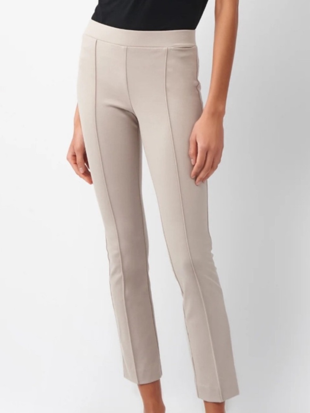 Kal Rieman Pintuck Ponte Ankle Pant Size Small Taupe